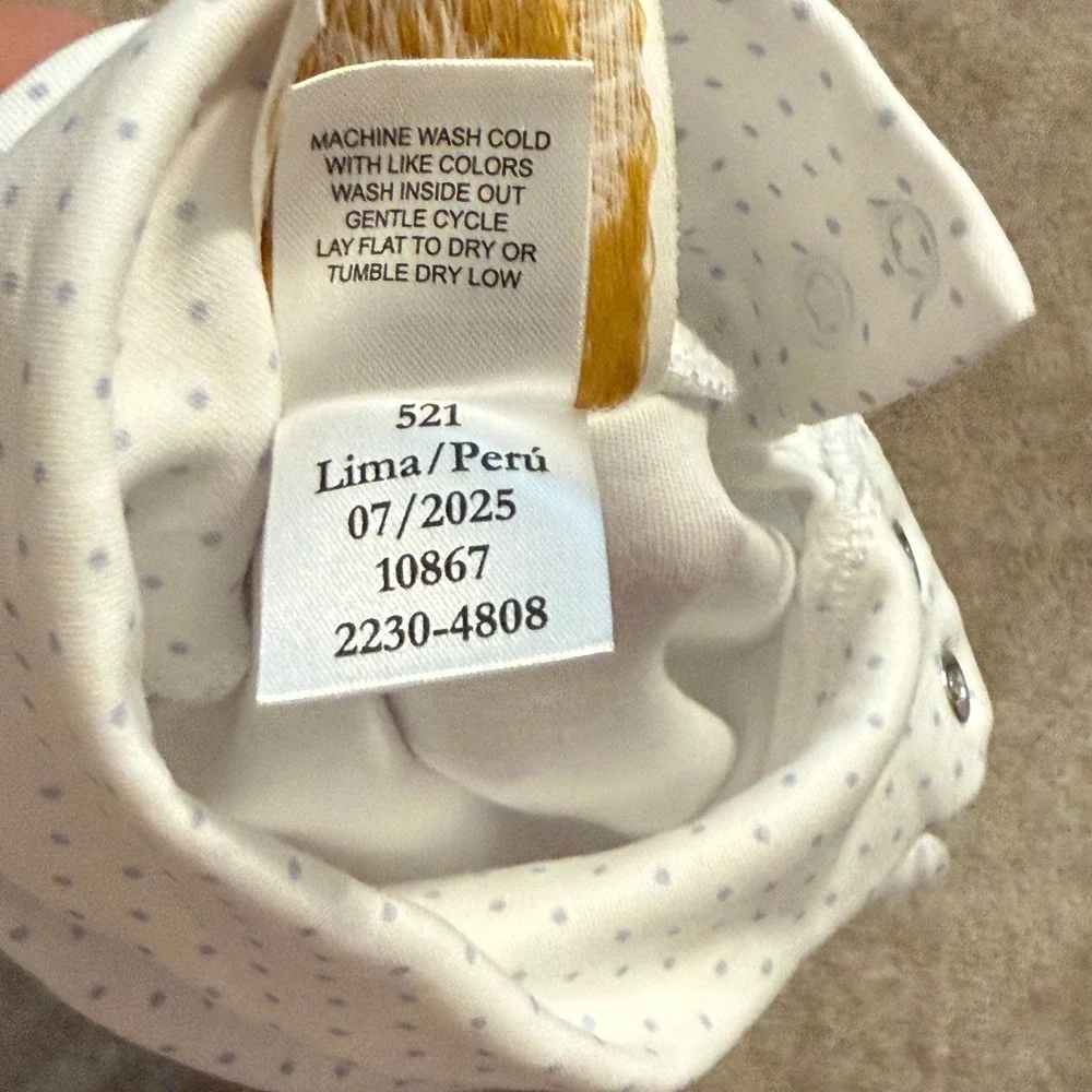Beaufort Bonnet Company Tatum Turtleneck Bodysuit Blue Microdot 6-12M